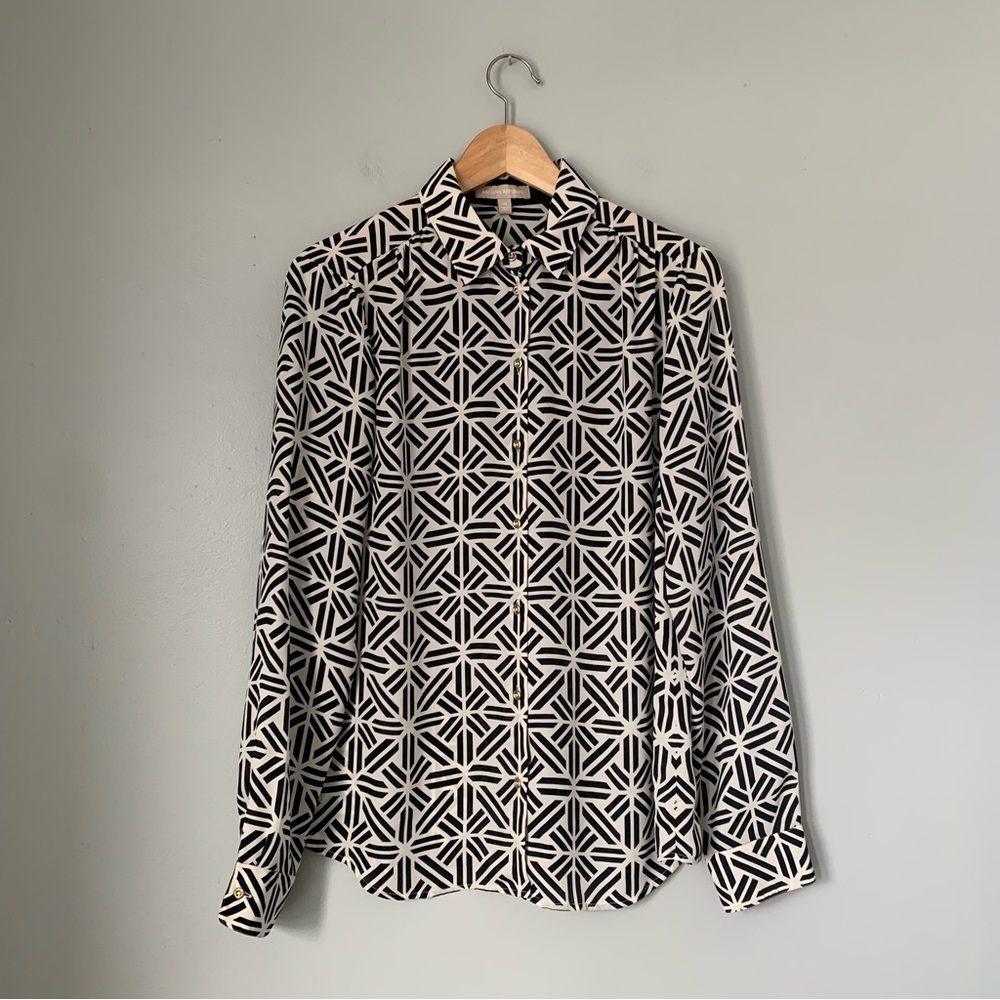 Banana republic printed button up